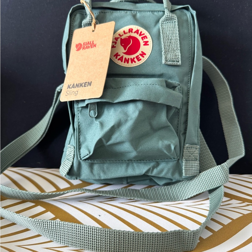 Fjallraven Kanken Mini Sling Bag in Frost Green